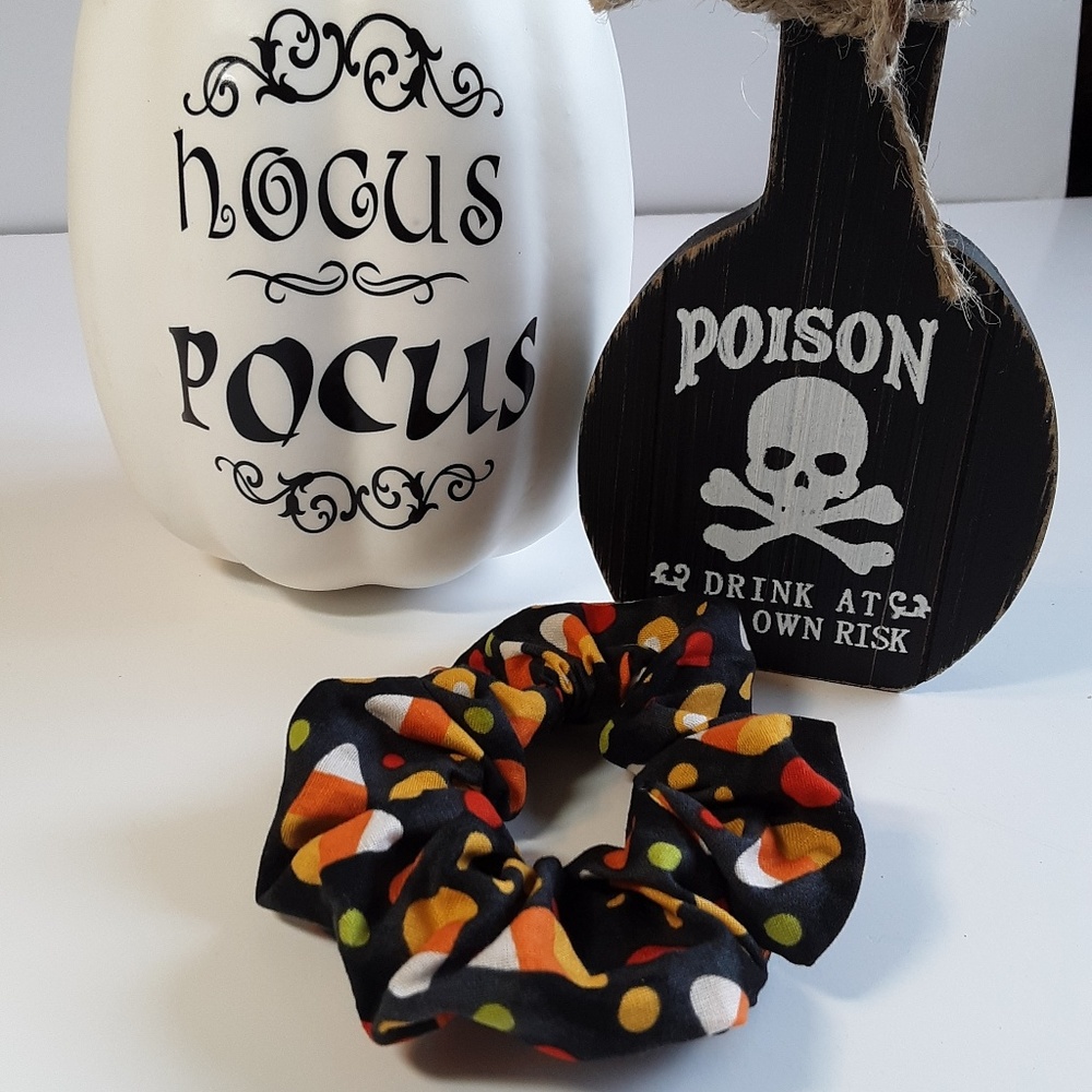 Halloween Candy Corn Scrunchie